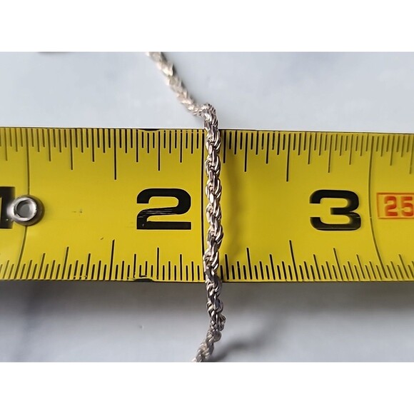 Italian 925 Sterling Silver Chain Bracelet Vintage - Picture 9 of 10